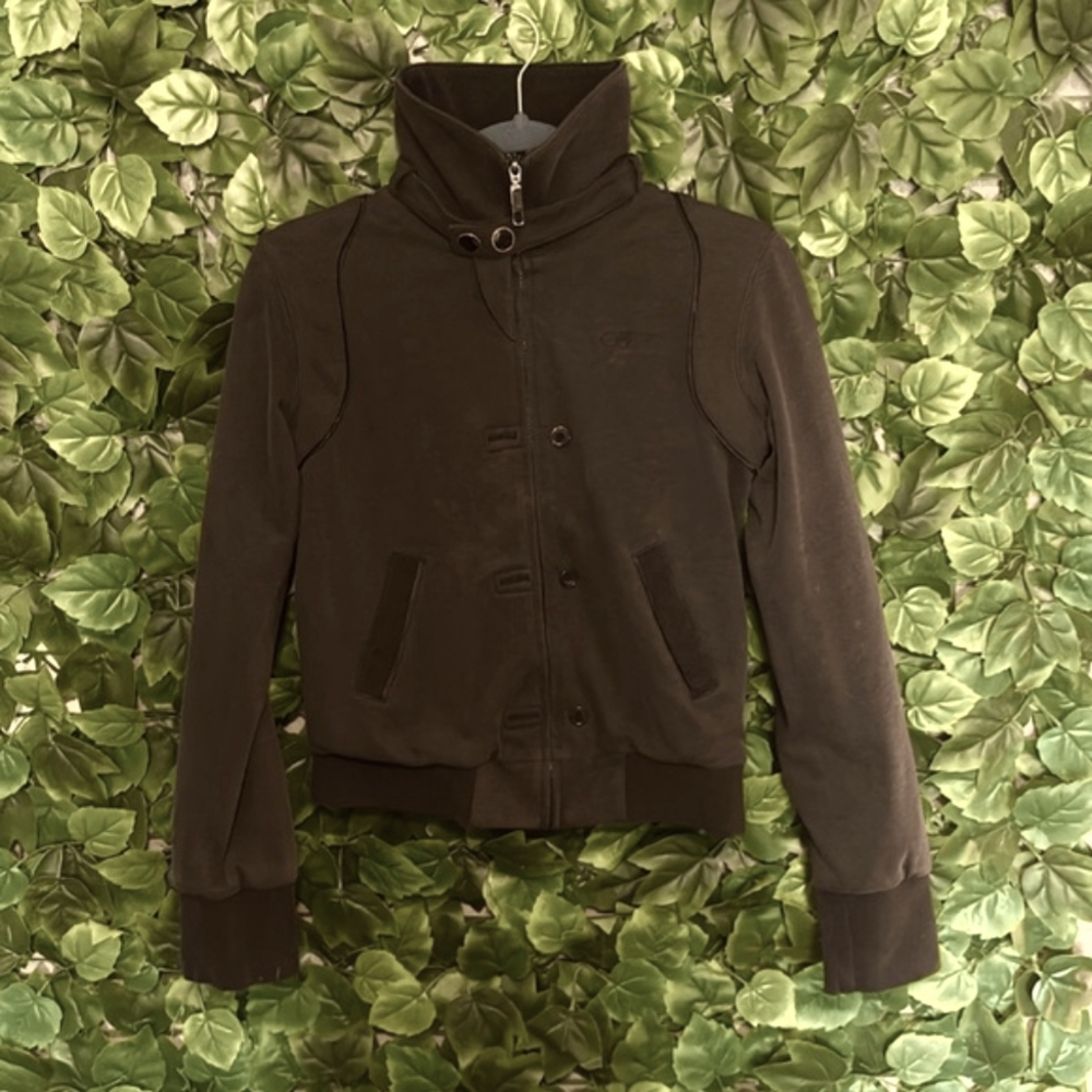 Dark Gray Obey Crop Jacket (L)